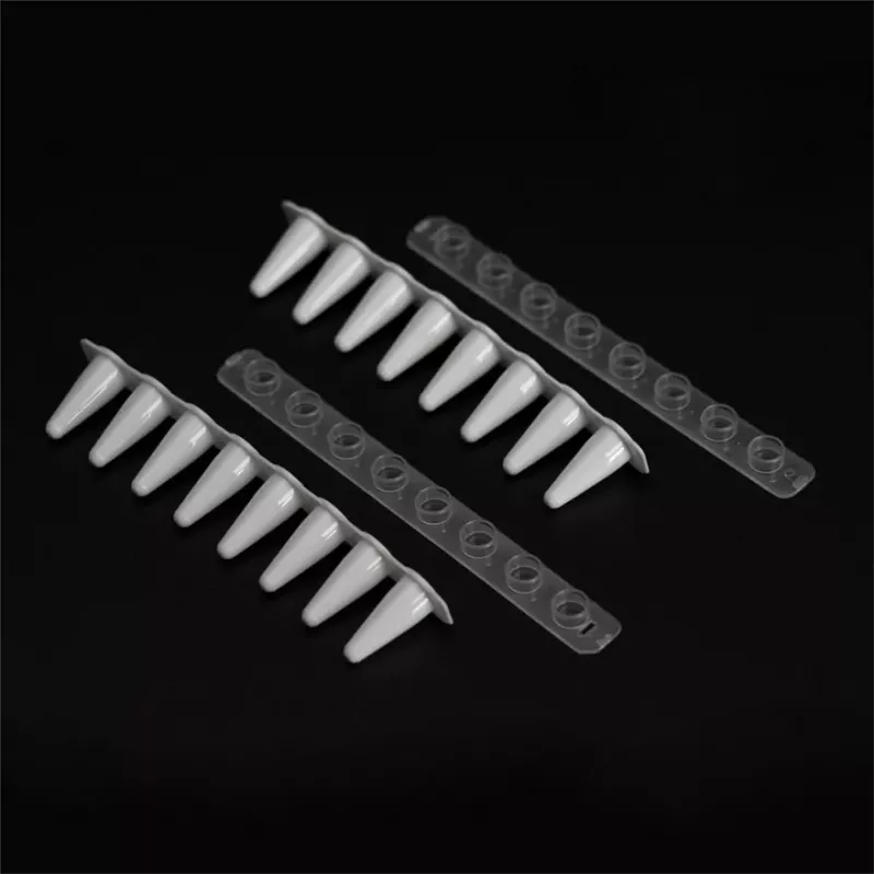 PCR 8-Strip Tubes, White, 100 μL  PCR-0801W-FC