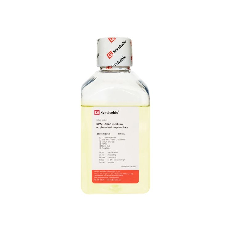 RPMI-1640 medium, no phenol red, no phosphate