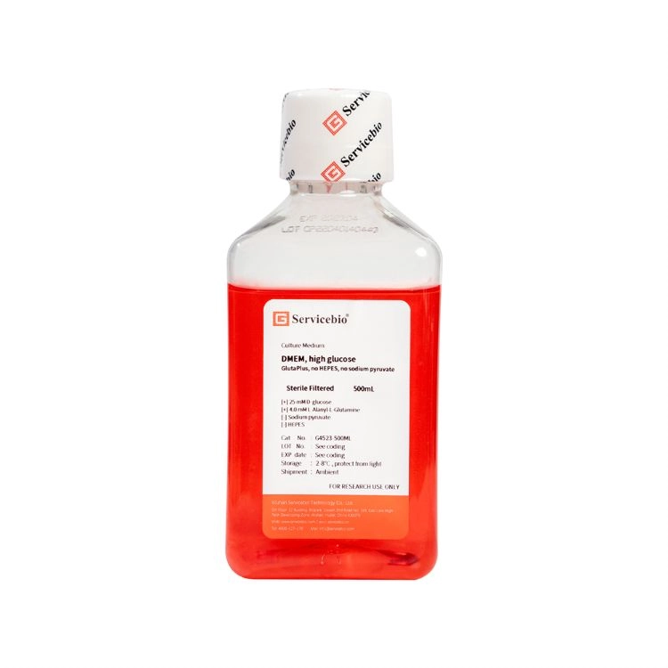 DMEM, high glucose, GlutaPlus, no HEPES, no sodium pyruvate