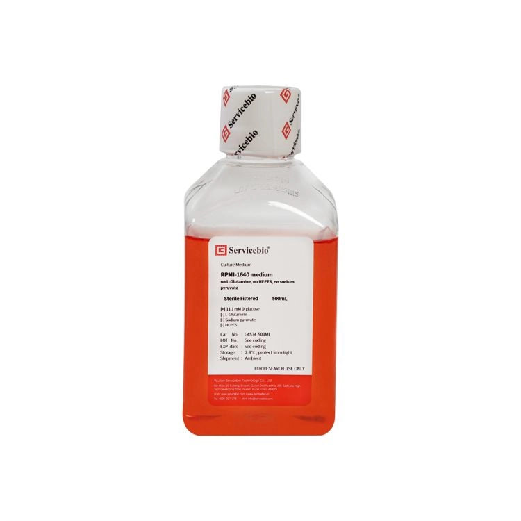 RPMI-1640 medium, no L-Glutamine, no HEPES, no sodium pyruvate