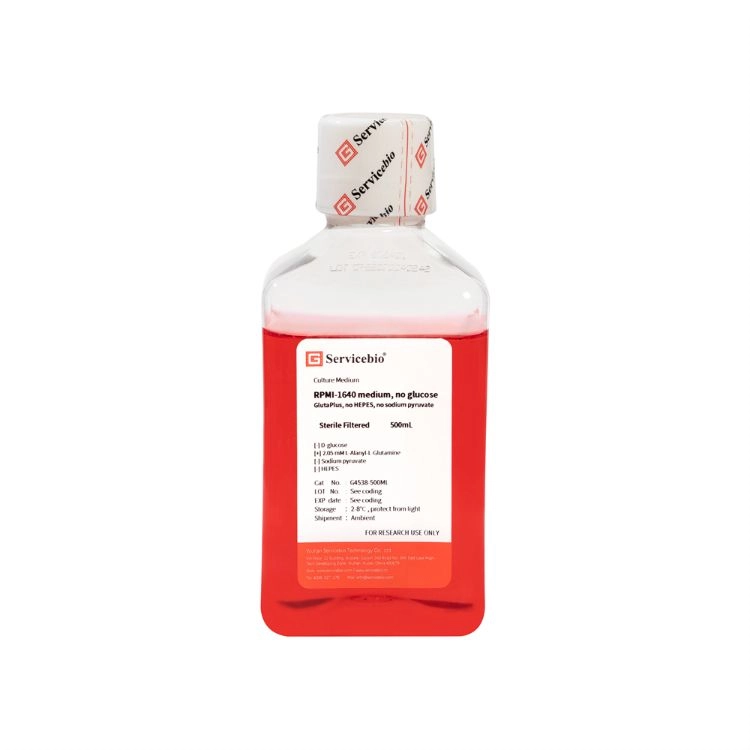RPMI-1640 medium, no Glucose, GlutaPlus, no HEPES, no sodium pyruvate