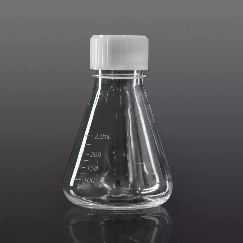 Servicebio 250mL 無菌三角錐瓶 (單包裝, 密封蓋, 無擾流底)