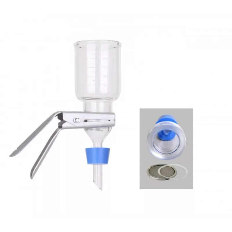 300 mL 玻璃過濾漏斗 不鏽鋼濾網墊