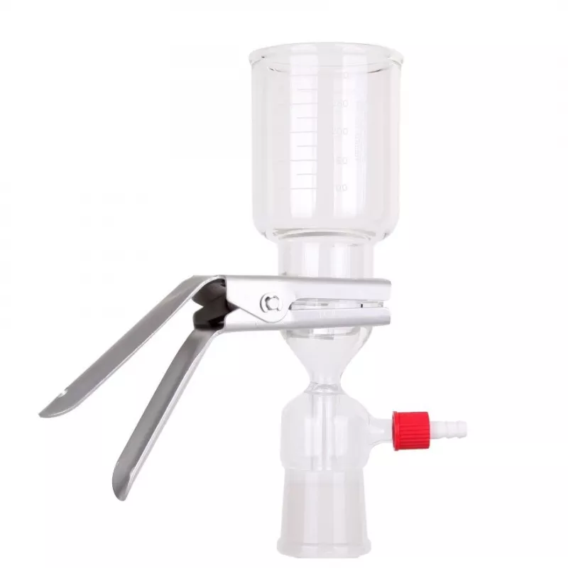 300 mL 帽式玻璃過濾漏斗 磨砂玻璃支撐層